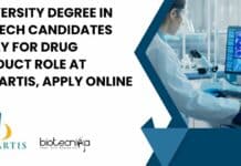 University Degree In Biotech Candidates Apply For Drug Product Role at Novartis, Apply Online Biotech Drug Product Manager