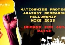 Nationwide Protest Against Research Fellowship Hike 2023 – Demand For 60% Raise Protest For Hike In Research