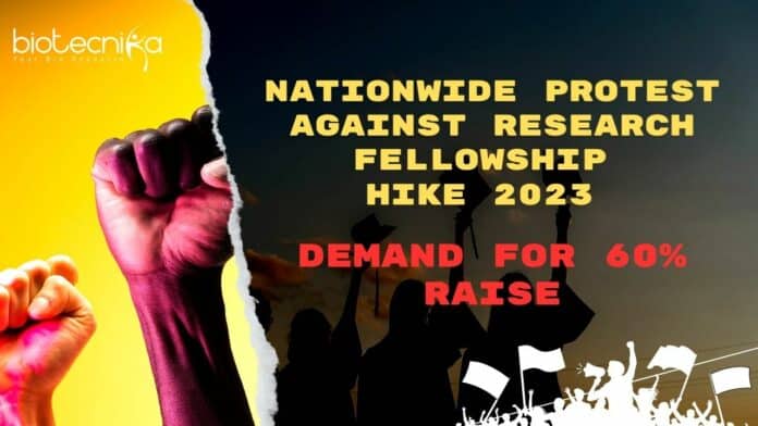 Protest For Hike In Research