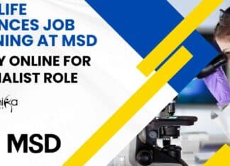 MSD BSc Life Sciences Job