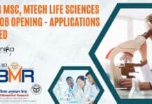 CBMR MSc, MTech Life Sciences JRF Job Opening – Applications Invited CBMR Project JRF Job