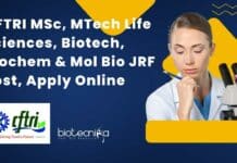 CFTRI JRF Post Available