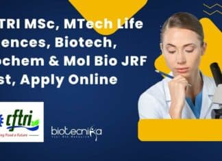 CFTRI JRF Post Available