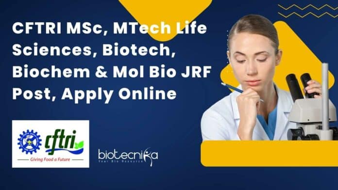 CFTRI JRF Post Available