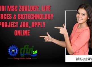 CFTRI MSc Zoology