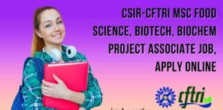 CSIR-CFTRI MSc Food Science