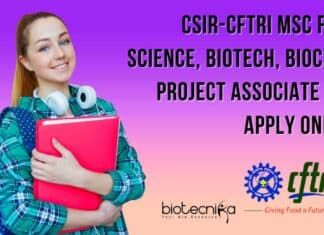 CSIR-CFTRI MSc Food Science