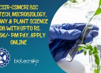 CSIR-CSMCRI BSc Biotech