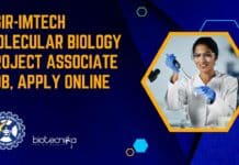 CSIR-IMTECH Molecular Biology Project Associate Job, Apply Online
