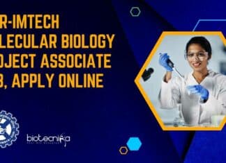 CSIR-IMTECH Molecular Biology Project Associate Job, Apply Online