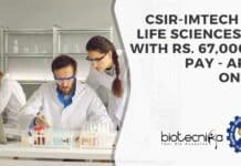 CSIR-IMTECH PhD Life Sciences