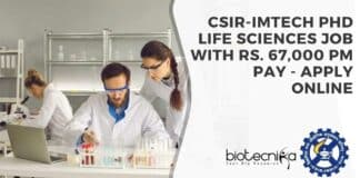 CSIR-IMTECH PhD Life Sciences