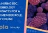 Cipla Hiring BSc Microbiology Candidates For A Team Member Role, Apply Online Cipla Hiring BSc Microbiology