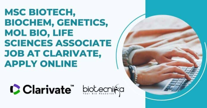 Clarivate MSc Associate Content