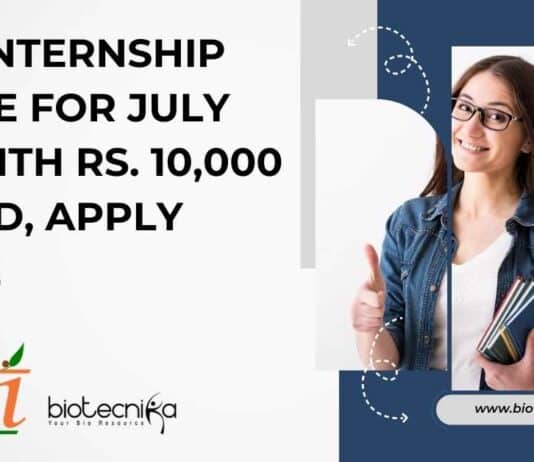 FSSAI Internship 2023 July