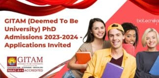 GITAM PhD Admissions 2023-2024