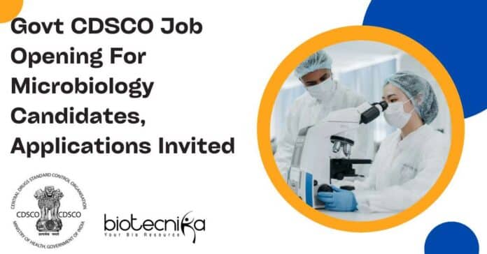 Govt CDSCO Job Vacancy