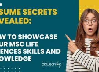 MSc Life Sciences Resume Tips - How to Write A Good MSc Resume