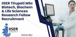 IISER Tirupati MSc Biochem