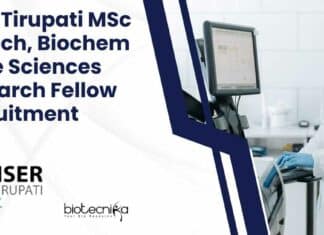 IISER Tirupati MSc Biochem
