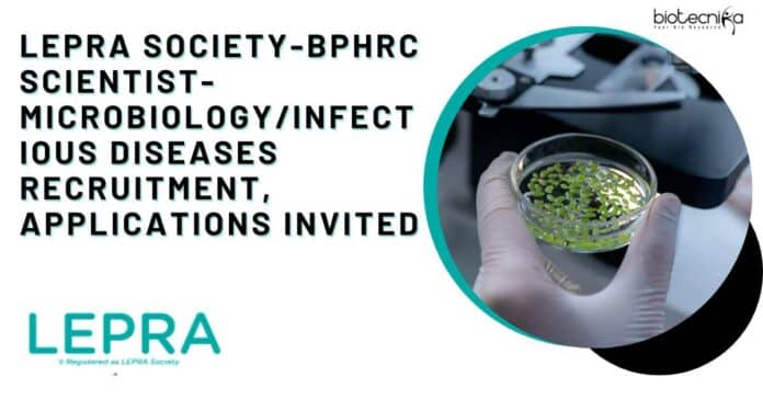LEPRA Society-BPHRC Scientist-Microbiology