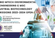MITBIO MTech Environmental Bioengineering & MSc Industrial Biotechnology Admissions 2023-2024 Open MITBIO MTech & MSc (1)