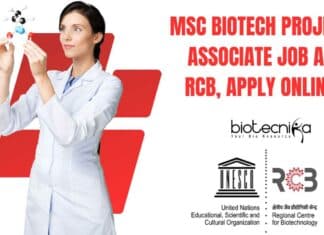 MSc Biotech Project Associate