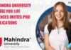 Mahindra University Centre for Life Sciences Invites PhD Applications Mahindra University PhD Applications