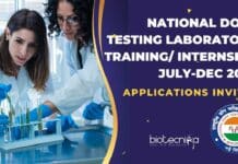 National Dope Testing Laboratory Training/ Internship July-Dec 2023, Applications Invited NDTL Training