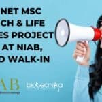 NIAB MSc Project Vacancy