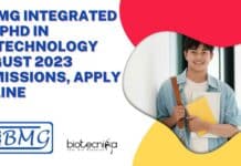 NIBMG Integrated MS-PhD