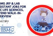 NIBMG Lab Assistant JRF