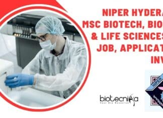 NIPER Hyderabad MSc Biotech