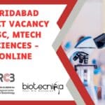 RCB Project Associate Job For MSc, MTech Life Sciences, Genomics, Mol Bio, Microbiology – Apply Online RCB Faridabad Project Vacancy