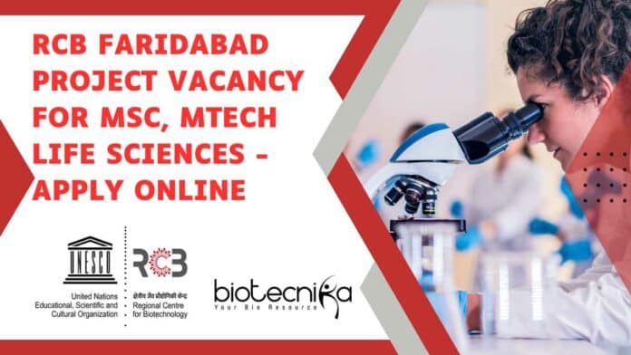 RCB Faridabad Project Vacancy