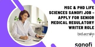 Sanofi Life Sciences Vacancies