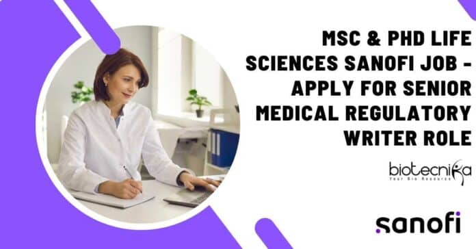 Sanofi Life Sciences Vacancies