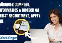 Schrödinger Comp Bio, Bioinformatics & Biotech QA Scientist Recruitment, Apply Online Schrödinger QA Scientist Recruitment