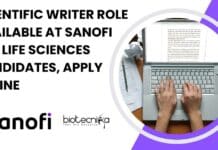 Scientific Writer Vacancies Available at Sanofi For Life Sciences Candidates, Apply Online