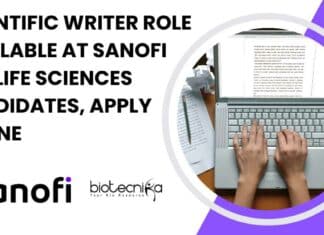 Scientific Writer Vacancies Available at Sanofi For Life Sciences Candidates, Apply Online