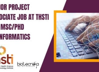 THSTI Bioinformatics Project Vacancy