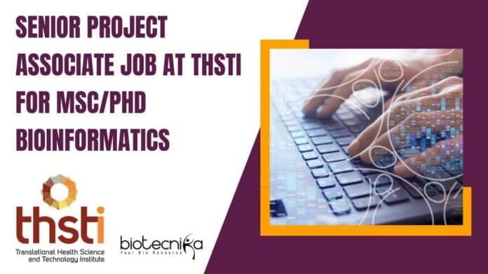 THSTI Bioinformatics Project Vacancy