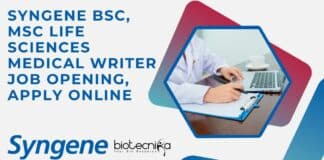 Syngene Medical Writer Job