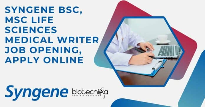 Syngene Medical Writer Job