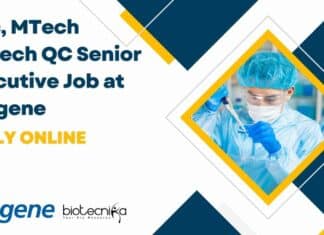 Syngene QC Job Opening