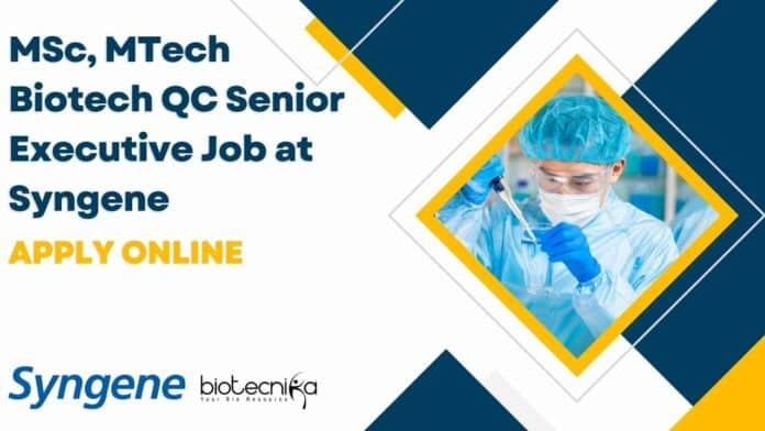 Syngene QC Job Opening