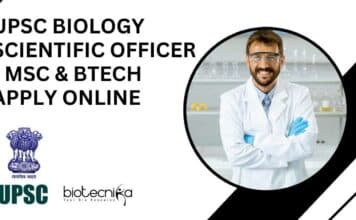 UPSC Biology Scientific Officer