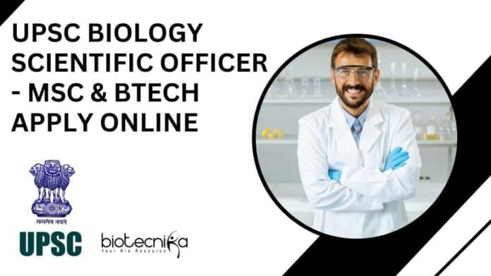 UPSC Biology Scientific Officer