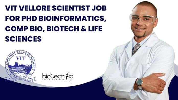 VIT Vellore Scientist Job