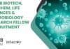 RGCB Biotech, Biochem, Life Sciences & Microbiology Research Fellow Recruitment RGCB Microbiology JRF Post